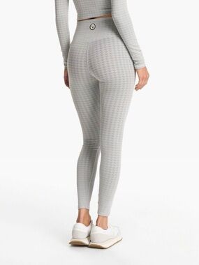 VUORI Textured Chilled Out Legging Houndstooth Gray Workout Leisure Size XS
